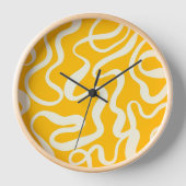 Kleurrijke Doodle Wall Clock (Voorkant)
