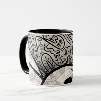 Kleurrijke Doodlepatroon Koffiemok | Schattige Car Mok