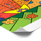 Kleurrijke Doodles, Patterns, Design Poster Print (Hoek)