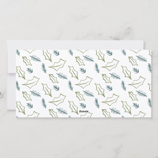 Kleurrijke Doodles Prettig Kerstfeest 2 Foto Feestdagenkaart (Achterkant)