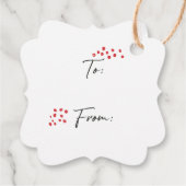 Kleurrijke Doodles Vrolijk Kerstmis tot Van Custom Bedankjes Labels (Achterkant)