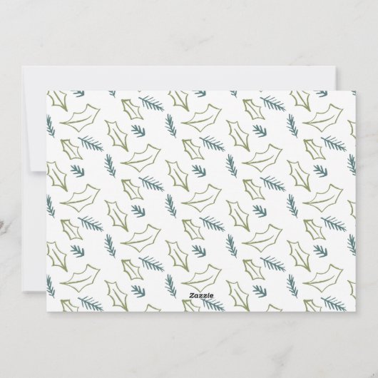 Kleurrijke Doodles Vrolijke Kerstfoto Zwart Feestdagenkaart (Achterkant)