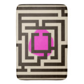 Kleurrijke doolhof patroon op aangepaste kleur badmat (Voorkant Verticaal)