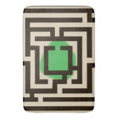 Kleurrijke doolhof patroon op aangepaste kleur badmat (Voorkant Verticaal)