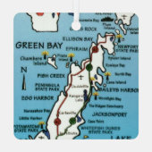 Kleurrijke Door County Wisconsin Metalen Ornament (Achterkant)