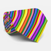 Kleurrijke Dopaminebehandeling Regenboogstrips Stropdas (Opgerold)