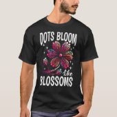 Kleurrijke Dot Art Flower T-shirt (Voorkant)