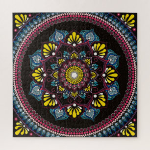 Kleurrijke Dot Art Mandala   Heilige Geometrie Boh Legpuzzel