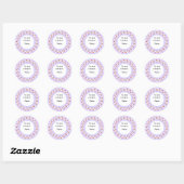 Kleurrijke dot design bookplate ronde sticker (Vel)
