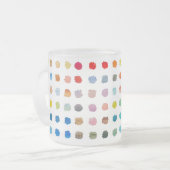 Kleurrijke dot Mok – pastel Stippen (Voorkant links)