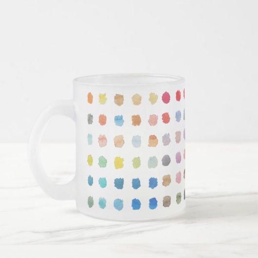 Kleurrijke dot Mok – pastel Stippen (Links)