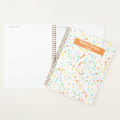 Kleurrijke Dot Patroon Gepersonaliseerde School Or Planner (Display)