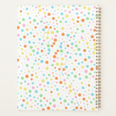 Kleurrijke Dot Patroon Gepersonaliseerde School Or Planner (Achterkant)