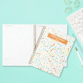 Kleurrijke Dot Patroon Gepersonaliseerde School Or Planner