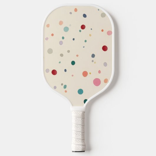 Kleurrijke Dot Pickleball Paddles – Speel Moedig,  (Voorkant)