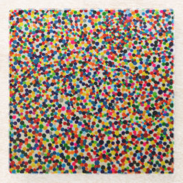 Kleurrijke dotty art onderzetter