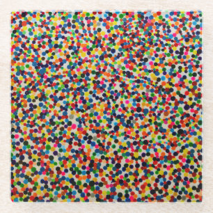 Kleurrijke dotty art onderzetter