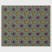 KLEURRIJKE DRAAI BLOEMEN CADEAUPAPIER (Vlak)