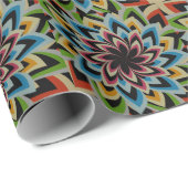 KLEURRIJKE DRAAI BLOEMEN CADEAUPAPIER (Rol Hoek)