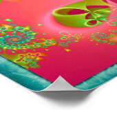 Kleurrijke draaiende harten poster (Hoek)