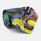  kleurrijke draaiende patroonstijl stropdas (Opgerold)