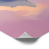 Kleurrijke draak aan de hemel poster (Hoek)