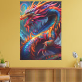 Kleurrijke draak Canvas Print (Insitu (Woonkamer))
