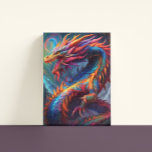Kleurrijke draak Canvas Print<br><div class="desc">De Kleurrijke drakenprint is volledig aanpasbaar en uniek om aan huis- en kantoor-wanden te hangen. Ontworpen door Norman Reutter.</div>