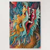 Kleurrijke Draak Modern Legpuzzel (Verticaal)