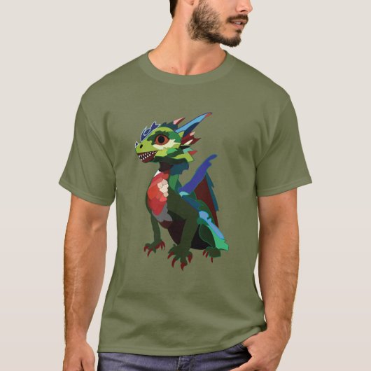 Kleurrijke Draak  T-shirt (Voorkant)
