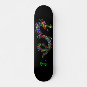 Kleurrijke dragon aangepaste skateboard