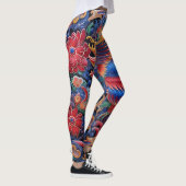 Kleurrijke Dragon Etnische Patroon Leggings (Rechts)