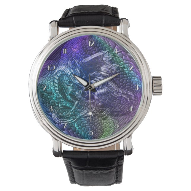 Kleurrijke Dragon Fantasy Orb polshorloge Horloge (Voorkant)