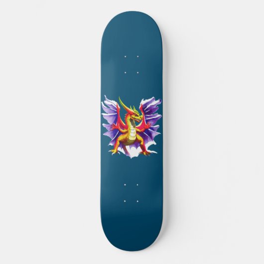 Kleurrijke Dragon Fantasy Skateboard (Voorkant)