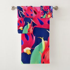 Kleurrijke Dragon Fruit Bad Handdoek