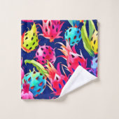 Kleurrijke Dragon Fruit Bad Handdoek (Wasdoekje)