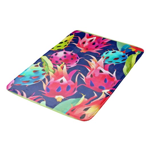 Kleurrijke Dragon Fruit Badmat (Gekanteld)