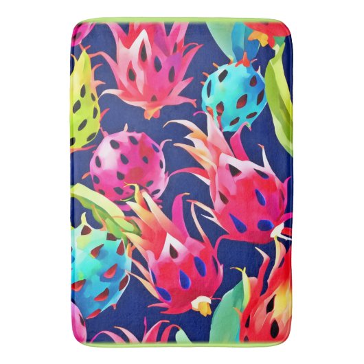 Kleurrijke Dragon Fruit Badmat (Voorkant Verticaal)