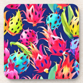 Kleurrijke Dragon Fruit Bier Onderzetter