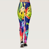 Kleurrijke Dragon Fruit Leggings (Achterkant)