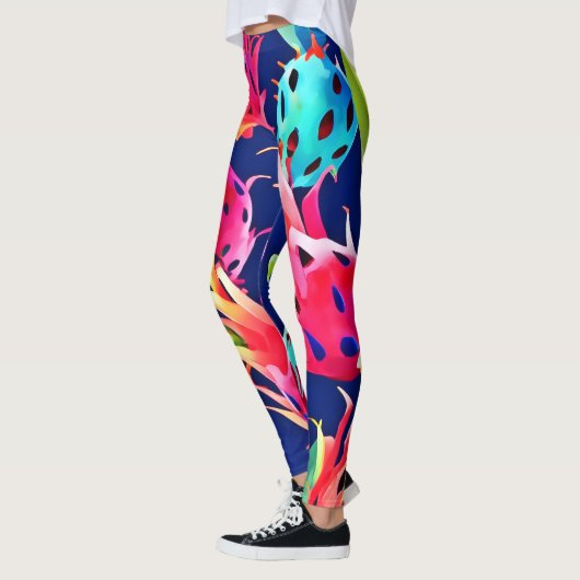 Kleurrijke Dragon Fruit Leggings (Links)