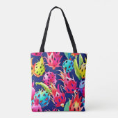 Kleurrijke Dragon Fruit Tote Bag (Achterkant)