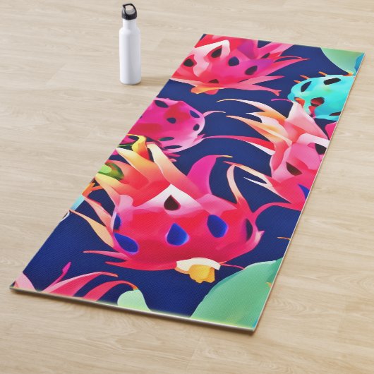 Kleurrijke Dragon Fruit Yogamat (In situ)