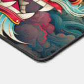 Kleurrijke Dragon Moderne gepersonaliseerde naam Bureaumat (Hoek)