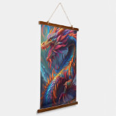 Kleurrijke Dragon Wall Tapestry Hangend Wandkleed (Gebogen)