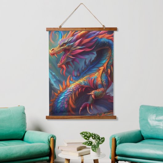 Kleurrijke Dragon Wall Tapestry Hangend Wandkleed (Woonkamer)