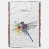 Kleurrijke Dragonfly aanpasbaar Deken (Voorkant Verticaal)