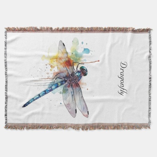 Kleurrijke Dragonfly aanpasbaar Deken (Voorkant)