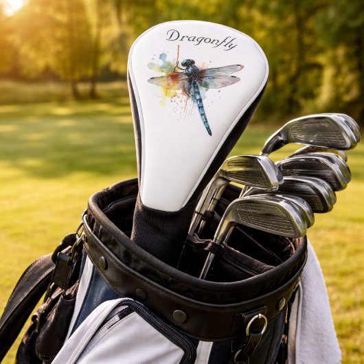 Kleurrijke Dragonfly aanpasbaar Golfheadcover