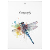 Kleurrijke Dragonfly aanpasbaar Klembord (Achterkant)